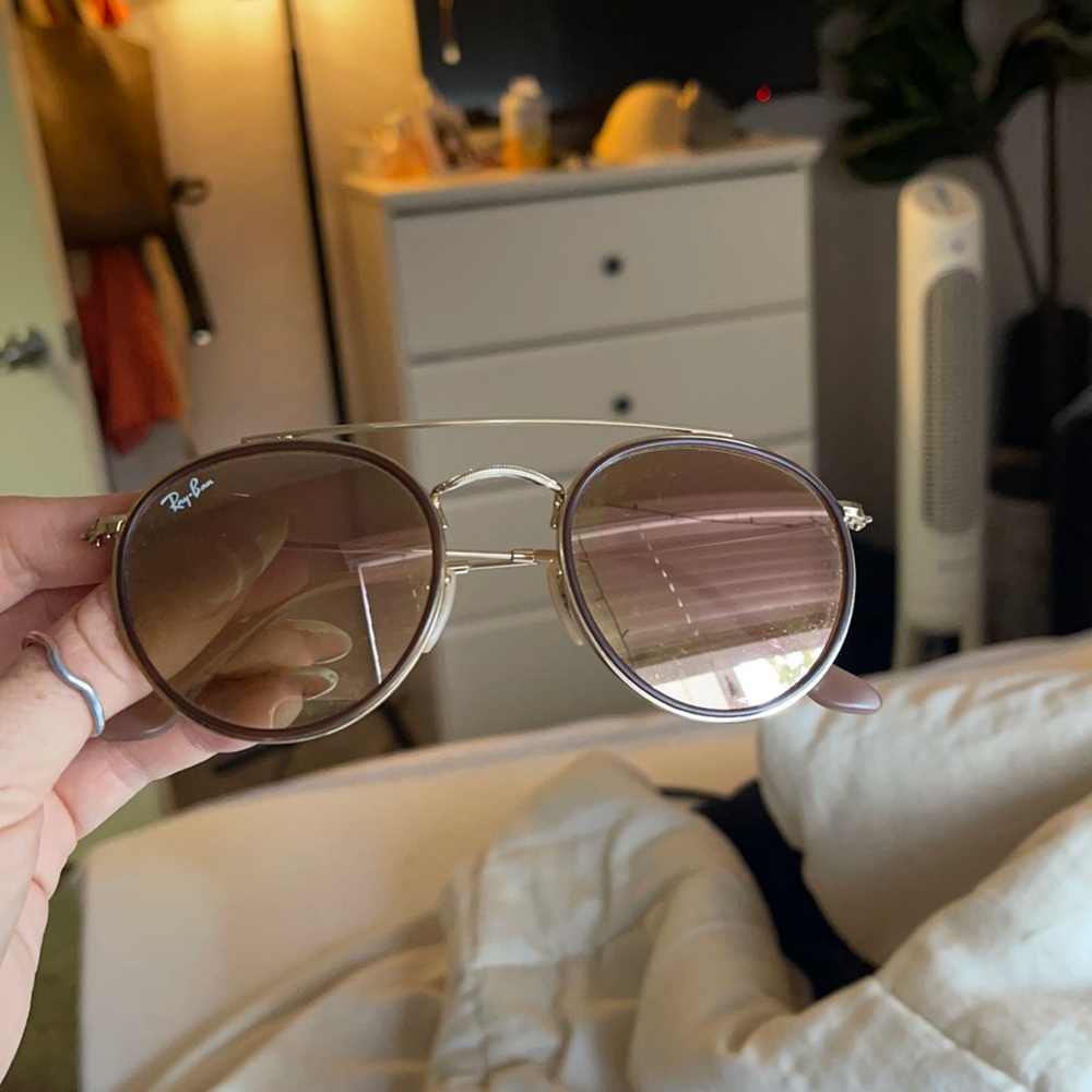 Ray-ban double bridge round glasses